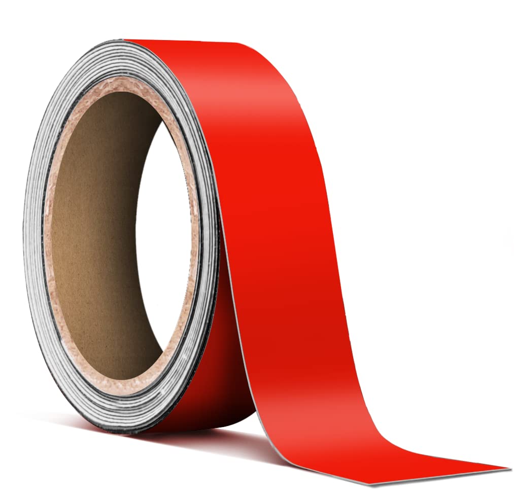 Matte Red Tape Roll for Chrome Deletes 1 Inch Thick