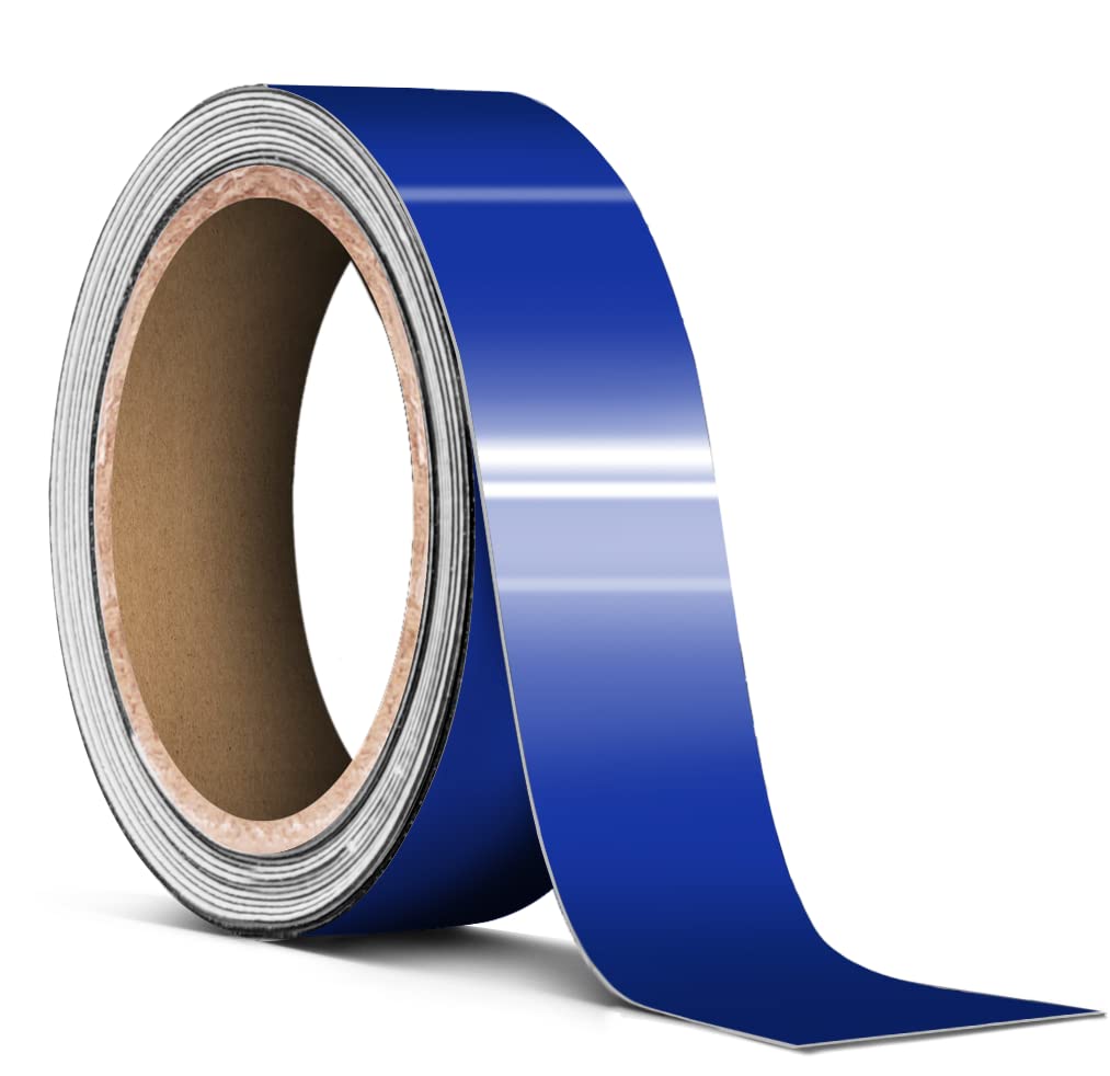 Gloss Navy Blue Tape Chrome Deletes 1 Inch Thick