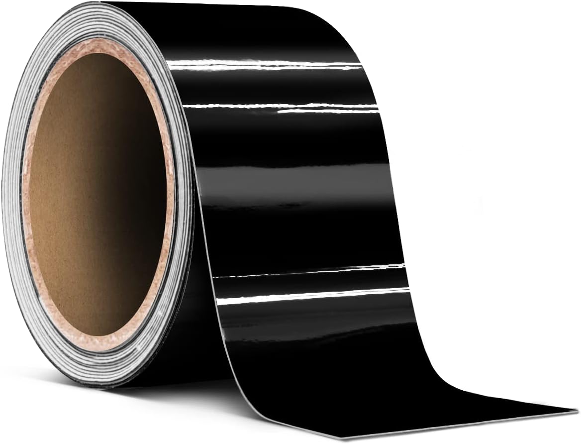 Ultra Gloss Piano Black Tape Roll for Chrome Deletes 2 Inch Thick