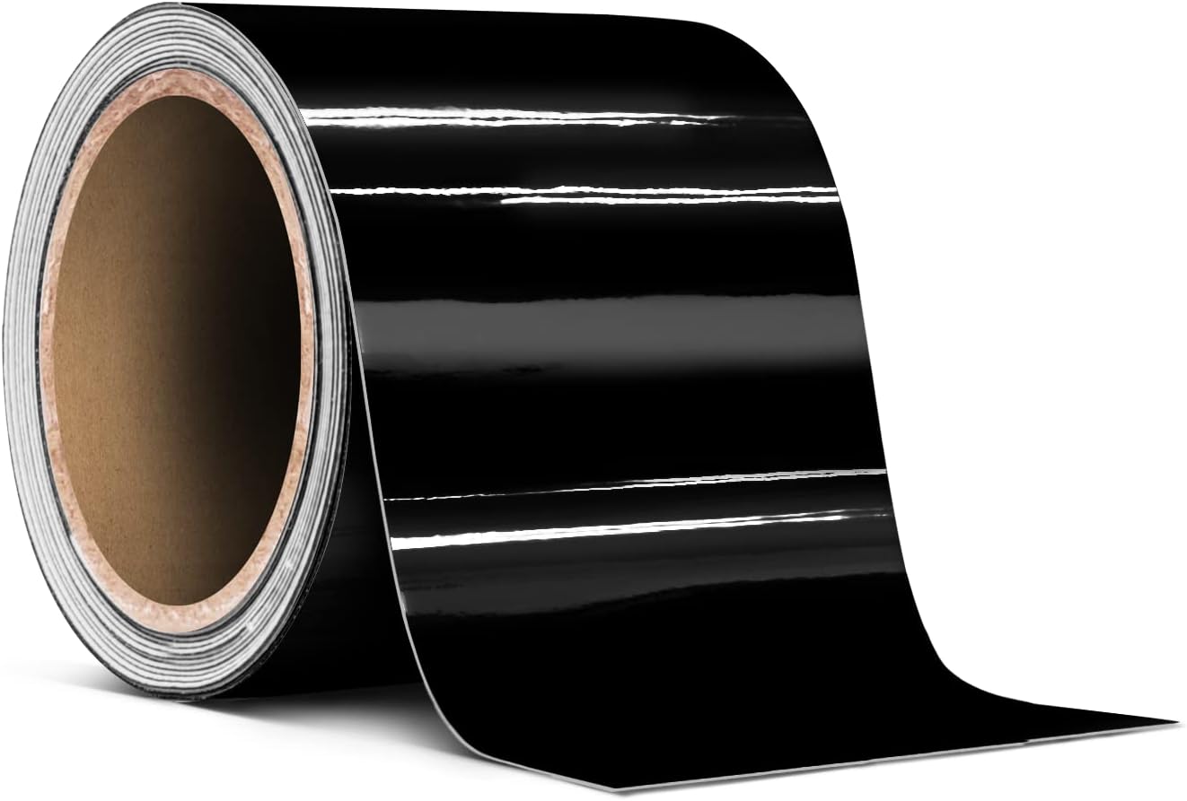 Ultra Gloss Piano Black Tape Roll for Chrome Deletes 3 Inch Thick