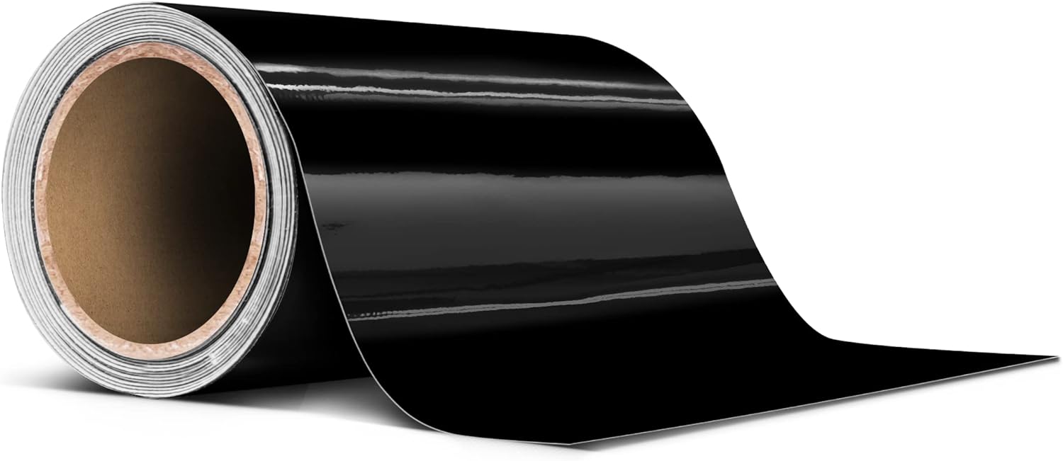 Ultra Gloss Piano Black Tape Roll for Chrome Deletes 4 Inch Thick