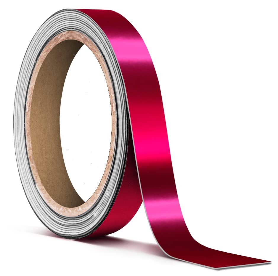Satin Chrome Pink Tape Chrome Deletes 1/2 Inch Thick