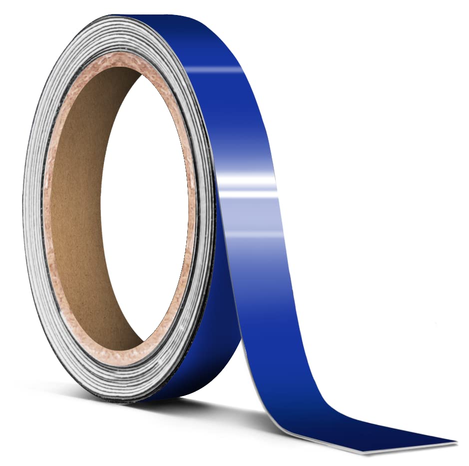 Gloss Navy Blue Tape Chrome Deletes 1/2 Inch Thick