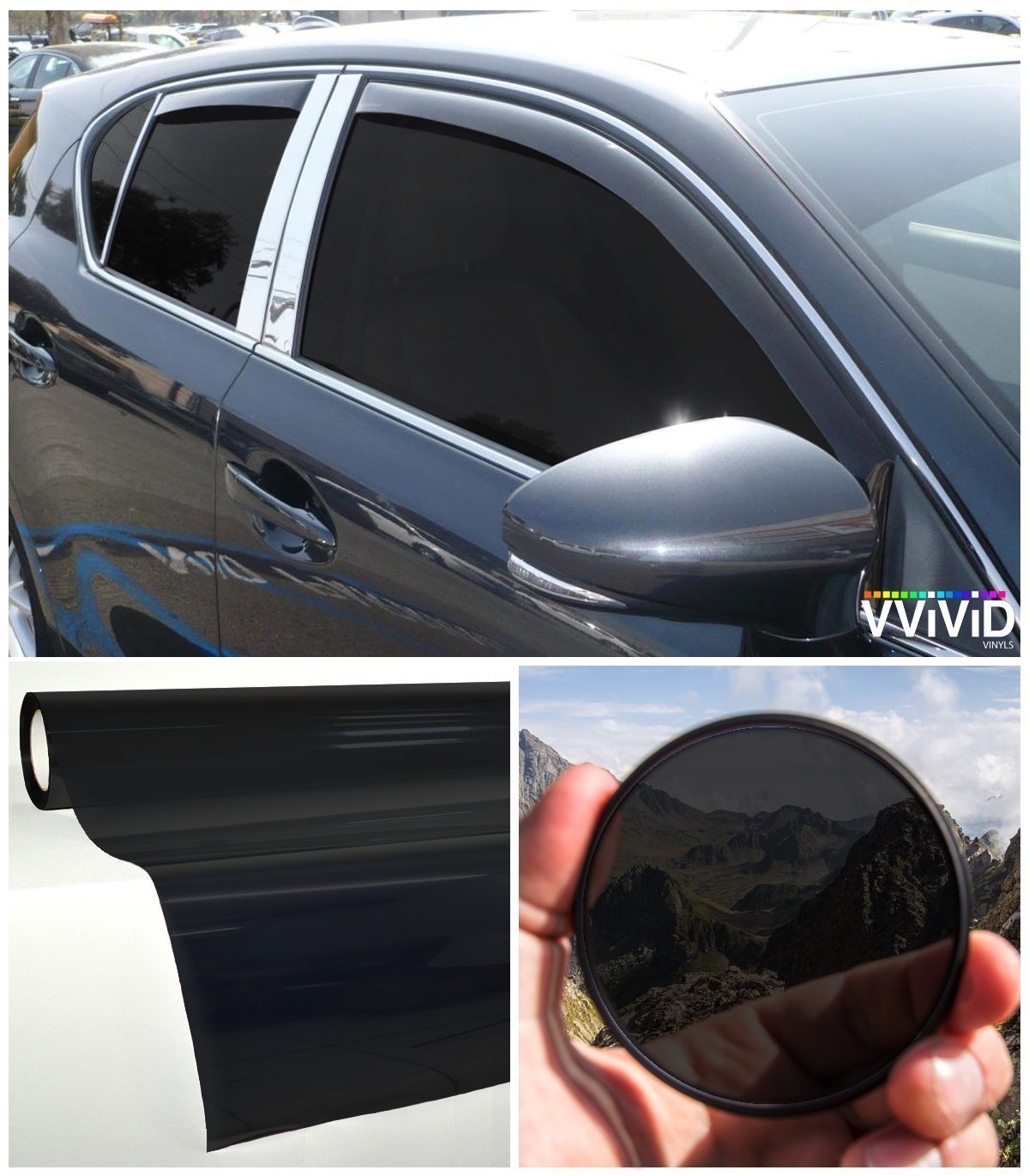 VViViD Dark Black Transparent Window Tint - The VViViD Vinyl Wrap Shop