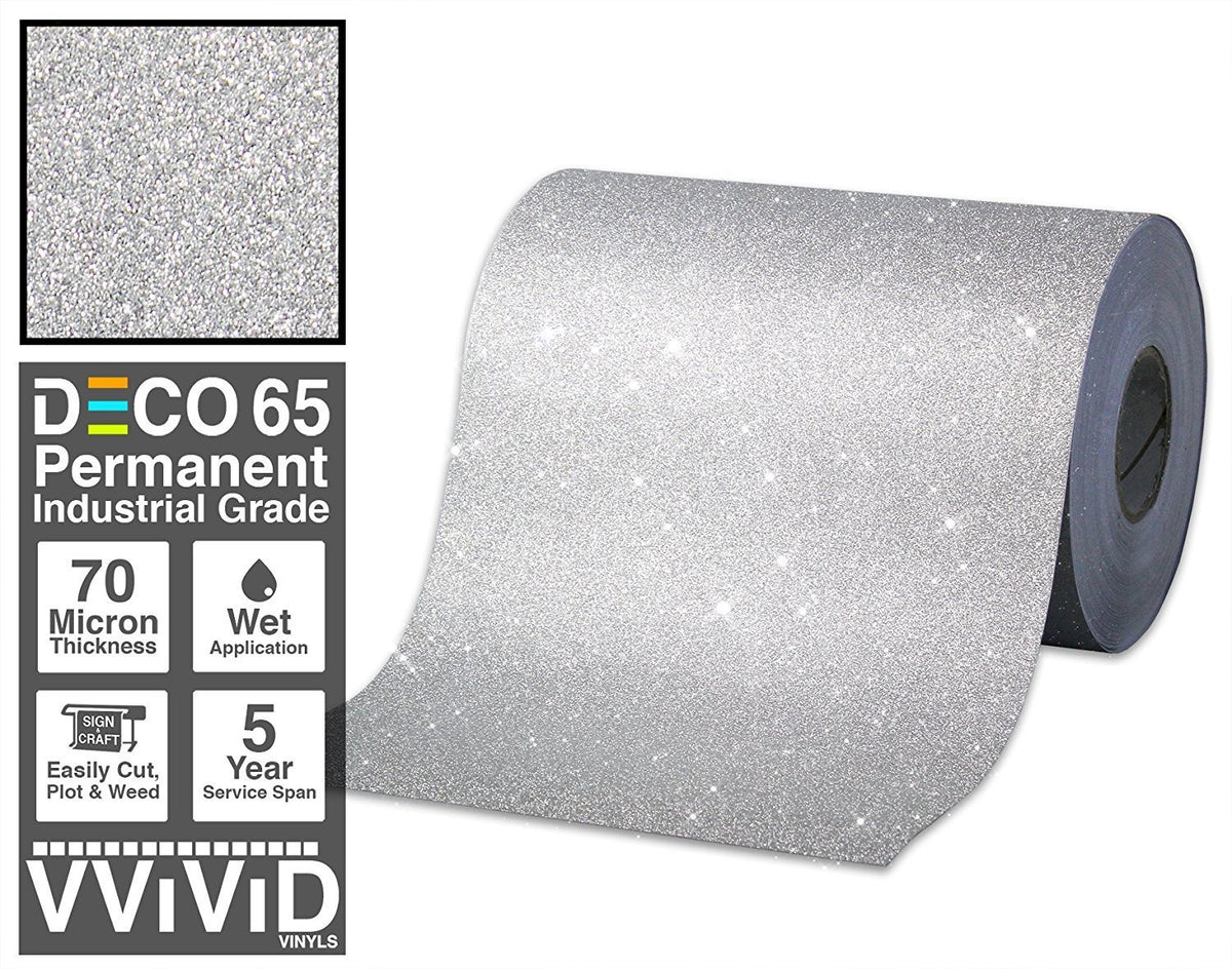 Silver Glitter Iron On Vinyl 20 Wide Sold By the Yard —