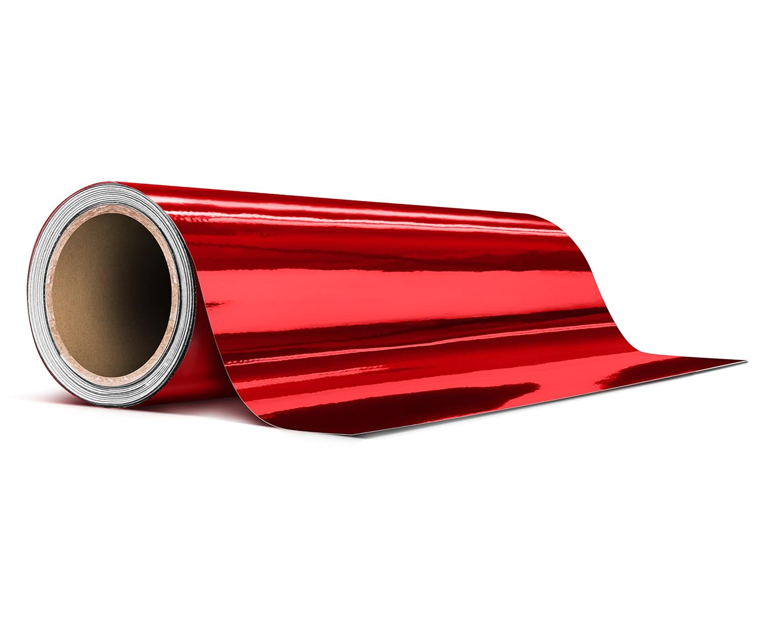 Red Mirror Chrome Tape Roll 12 Inch Thick