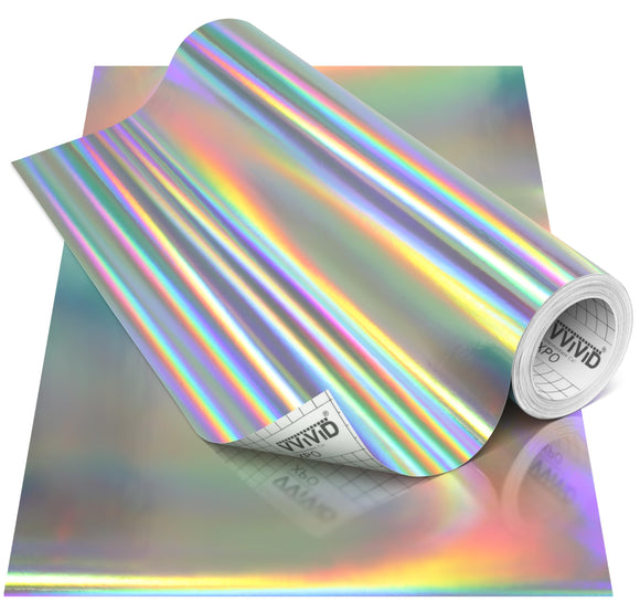 DECO65 Chrome Rainbow Lazer Holographic Permanent Craft Film