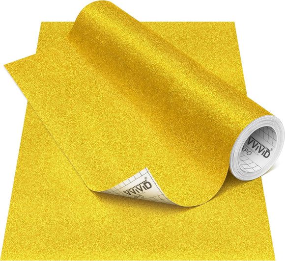 Deco65 Gold Glitter Craft Vinyl