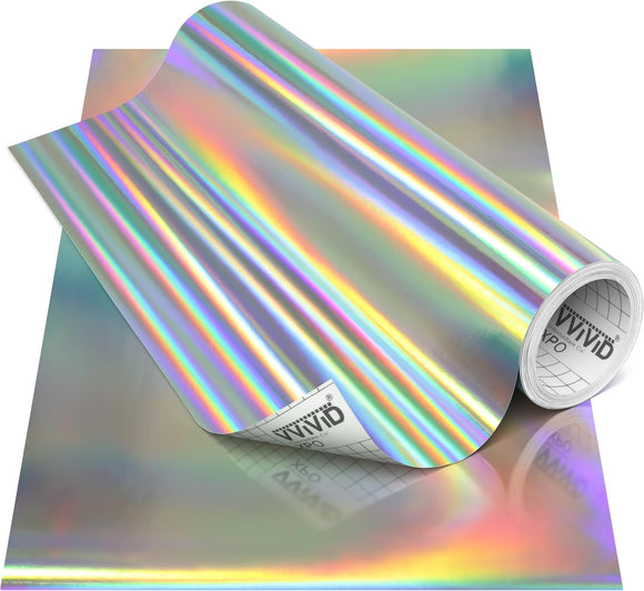DECO65 Chrome Rainbow Lazer Holographic Permanent Craft Film