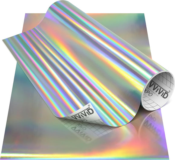 DECO65 Chrome Rainbow Lazer Holographic Permanent Craft Film