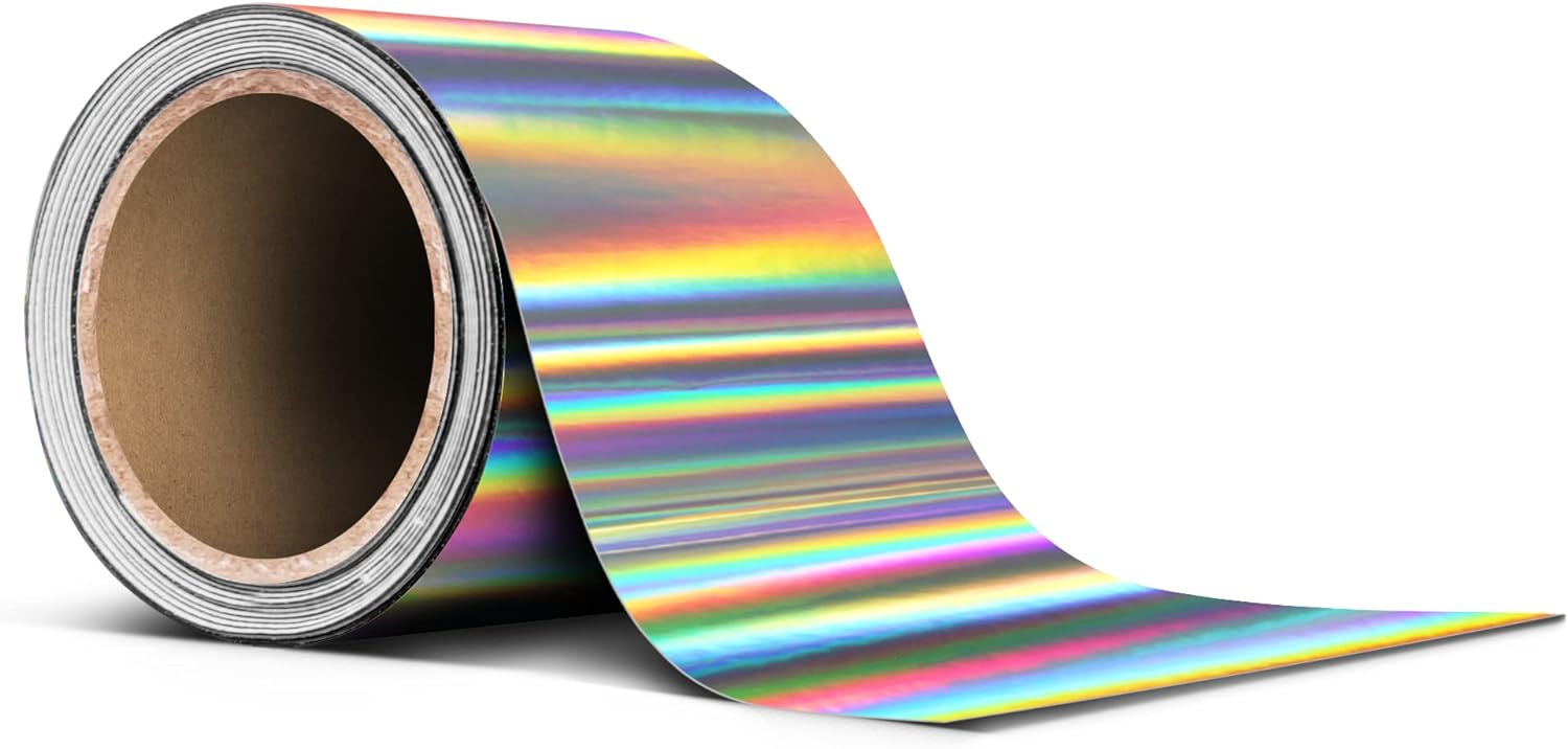 Silver Holographic Chrome Tape Roll  2 Inch Thick