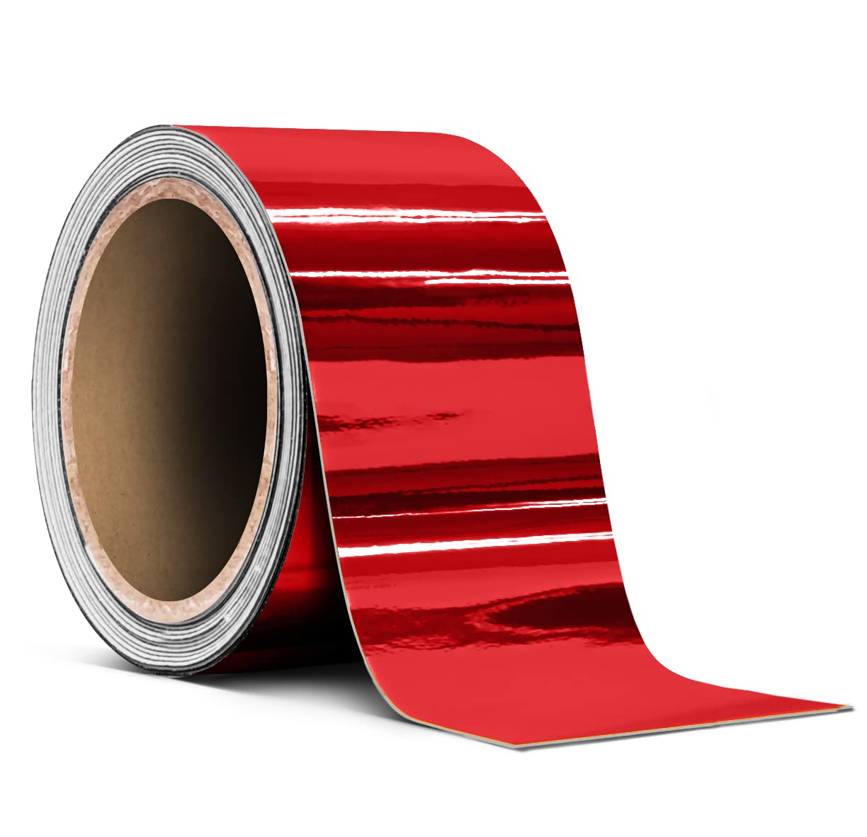 Red Mirror Chrome Tape Roll 2 Inch Thick
