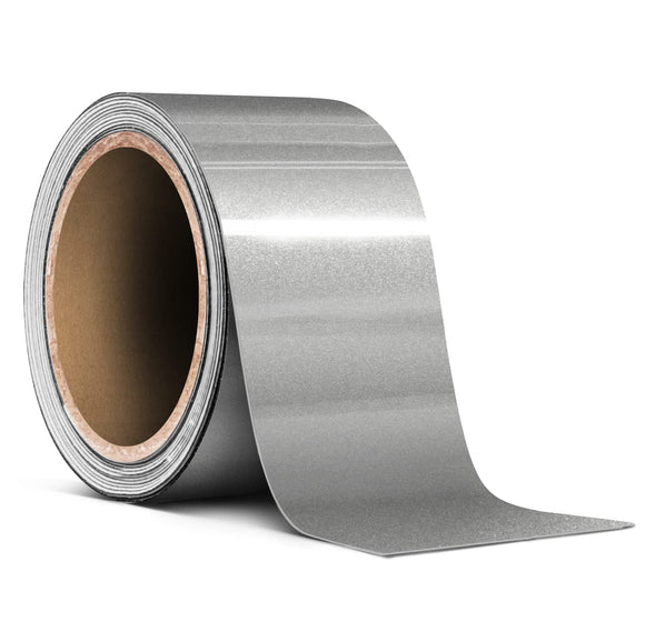 Ultra Gloss Silver Metallic Tape Chrome Deletes 2 Inch Thick