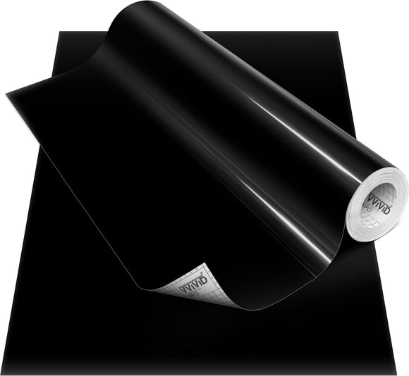 DECO65 Gloss Black Permanent Craft Film