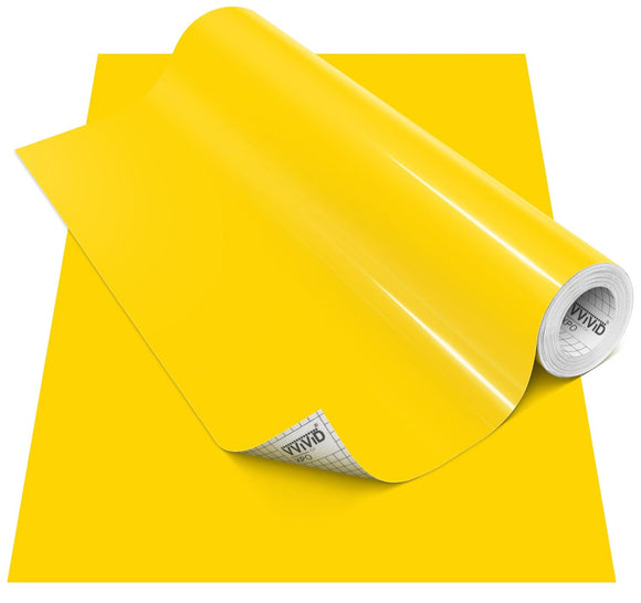 DECO65 Gloss Yellow Permanent Craft Film