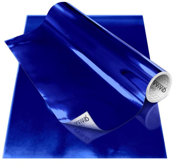 DECO65 Chrome Blue Permanent Craft Film