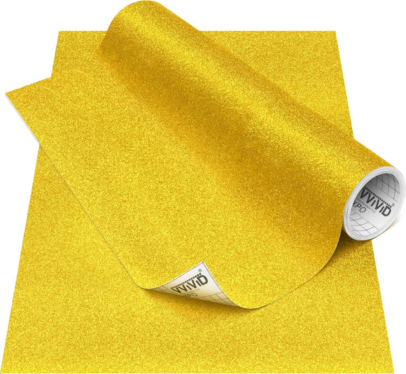 Deco65 Gold Glitter Craft Vinyl