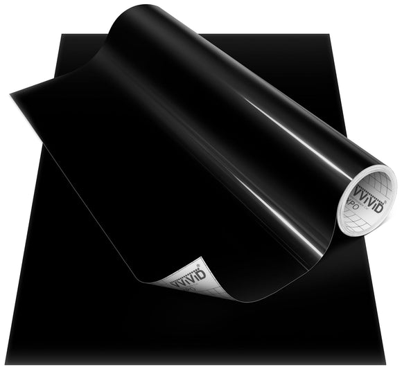 DECO65 Gloss Black Permanent Craft Film