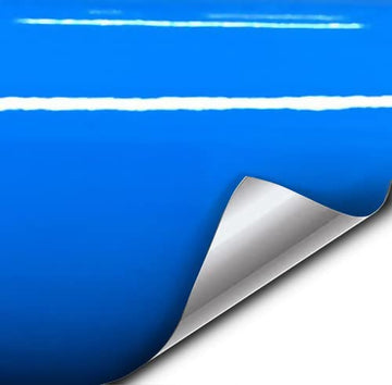 VViViD+ Glossy Smurf Blue Vinyl Car Wrap Film DIY Easy to Install No-Mess (3ft x 5ft)
