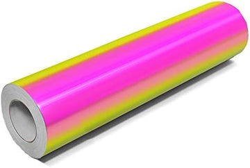 DECO65 High Gloss Thermal Gold-to-Pink Opal Holographic Adhesive Craft Film