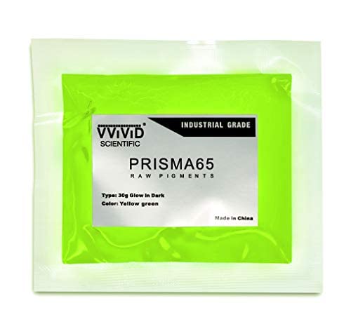 VViViD Yellow Green Glow In The Dark Fine Pigment Powder 30g/1oz Packet (2 Pack)