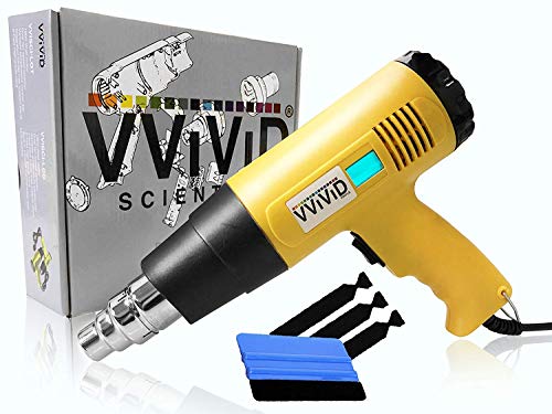 VViViD Professional Heat Gun Automotive Vinyl Wrap Tool Including Precision Nozzle and 3M Toolkit (Incl. Digital readout, Nozzle & Toolkit)