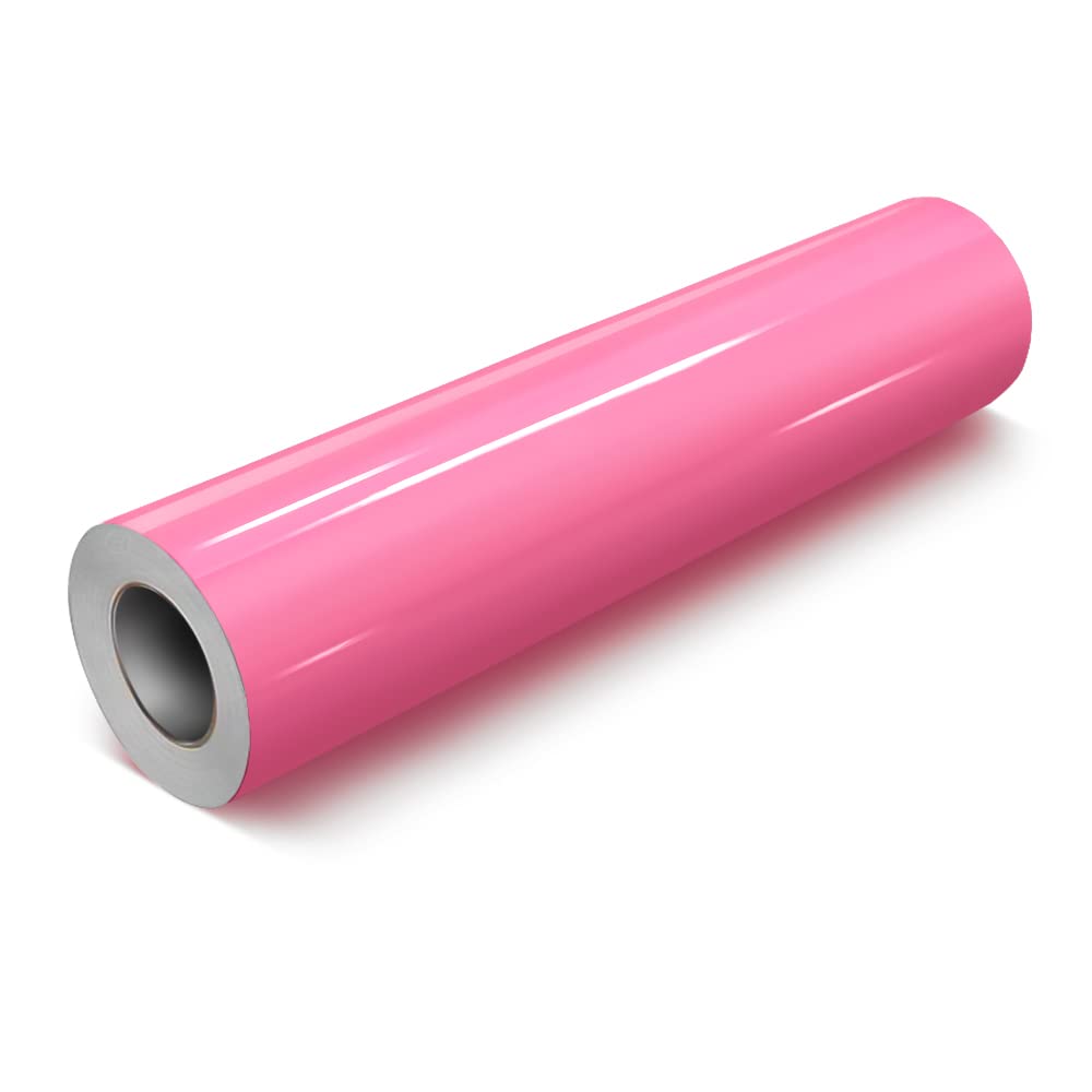 VViViD Soft Pink Gloss 12 Inch x 84 Inch (7ft) DECO65 Permanent Adhesive Craft Vinyl for Cricut, Silhouette & Cameo