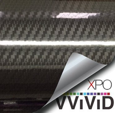 VViViD Epoxy High Gloss Black Carbon Fiber Vinyl Automotive Car Wrap Film DIY Interior (1ft x 5ft)