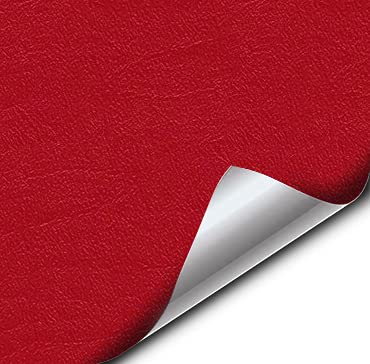 VViViD Red Weatherproof Faux Leather Finish Marine Vinyl Fabric -10ft x 54 Inch