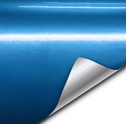 VVIVID XPO Gloss Aqua Blue Liquid Metal Vinyl Car Wrap Film Diy Easy to Install No-Mess Decal (3ft x 5ft)