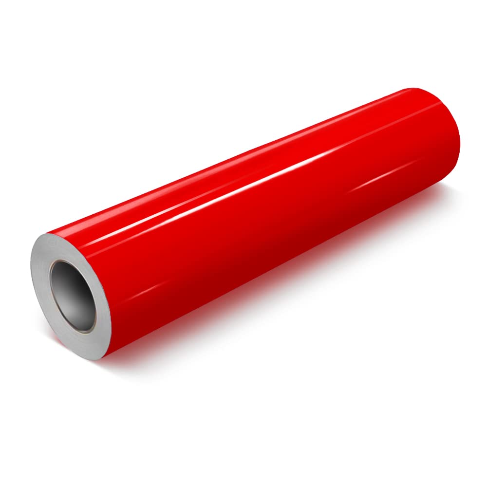 VViViD Red Gloss DECO65 Permanent Adhesive Craft Vinyl for Cricut, Silhouette & Cameo (20ft x 11.8" Large Roll)