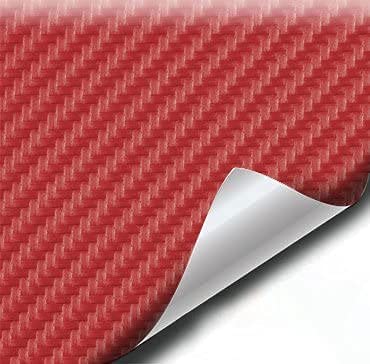 VViViD Red Carbon Fiber Weatherproof Faux Leather Finish Marine Vinyl Fabric - 25ft x 54 Inch