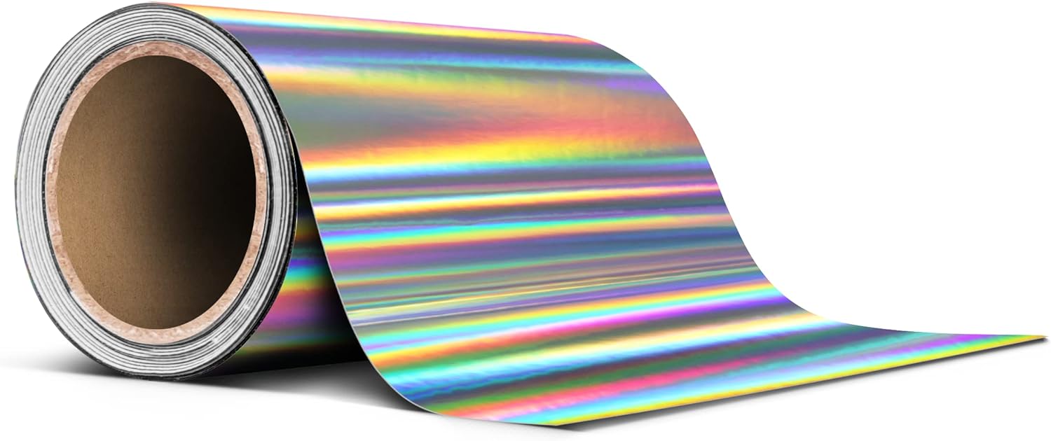 Silver Holographic Chrome Tape Roll 4 Inch Thick