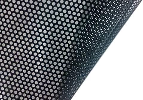 VViViD® One-Way Perforated Black Vinyl Privacy Window Film Adhesive Glass Wrap Roll (2ft x 48 inches)