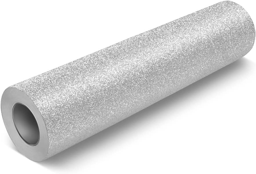 Deco65 Silver Glitter Craft Vinyl