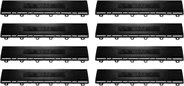 VViViD Elite Garage Modular Floor Tiles Edge Kit - Black (8 Pack)