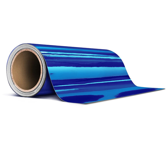 Blue Mirror Chrome Tape Roll 6 Inch Thick