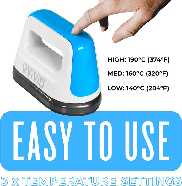 Compact Heat Press Machine for HTV Projects, DIY T-Shirts, Clothes, Portable, Lightweight (MCF)