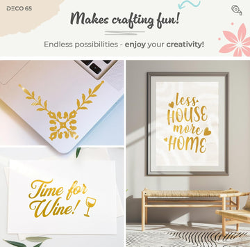 DECO65 Gloss Gold Metallic Permanent Craft Film - 0