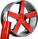 VViViD Gloss Red Auto Rim Vinyl Wrap (4 Sheet Pack of 24" x 30")-1