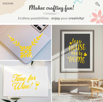 DECO65 Gloss Yellow Permanent Craft Film - 0
