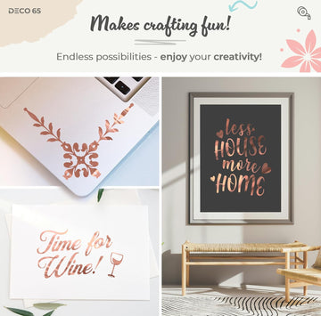 DECO65 Chrome Rose Gold Permanent Craft Film - 0