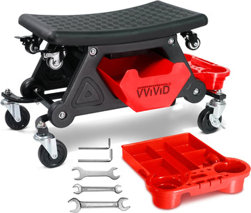 Mechanic Bench 300lbs Capacity Garage Stool with Detachable Creeper (MCF)