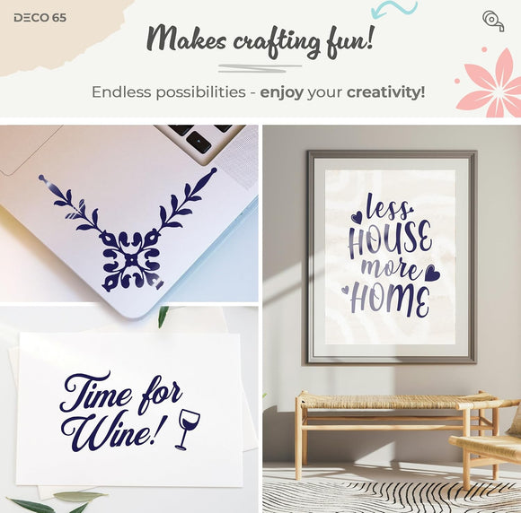 DECO65 Gloss Dark Blue Permanent Craft Film