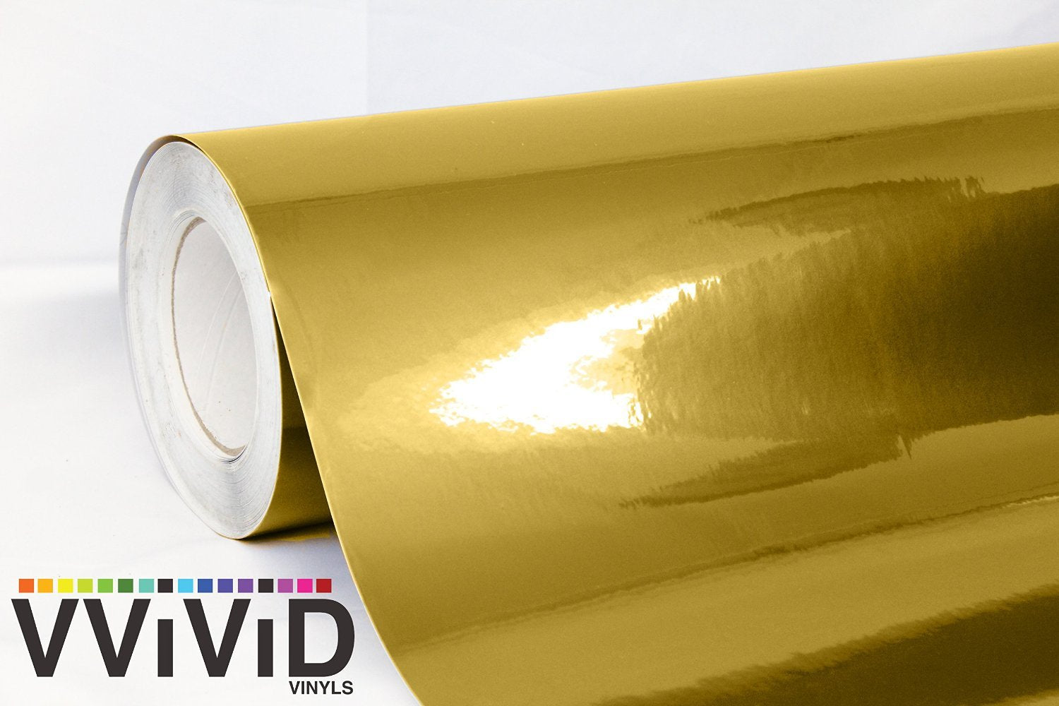 VViViD® Liquid Metal Yellow Gold Vinyl Wrap Roll 1ft x 5ft Automotive Air-Release Adhesive DIY Decal Sheet