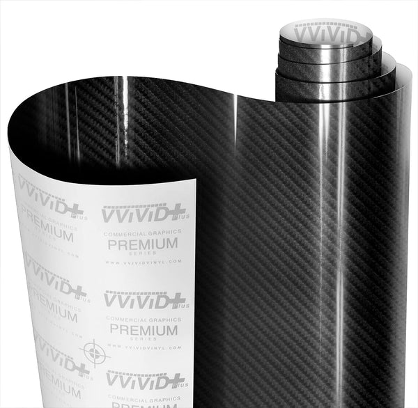 VVIVID® XPO Black Carbon gloss 3ft x 5ft 3-layer 3D (not printed) realistic Carbon fiber look Cast vinyl Wrap for Car, Boat, Bike DIY