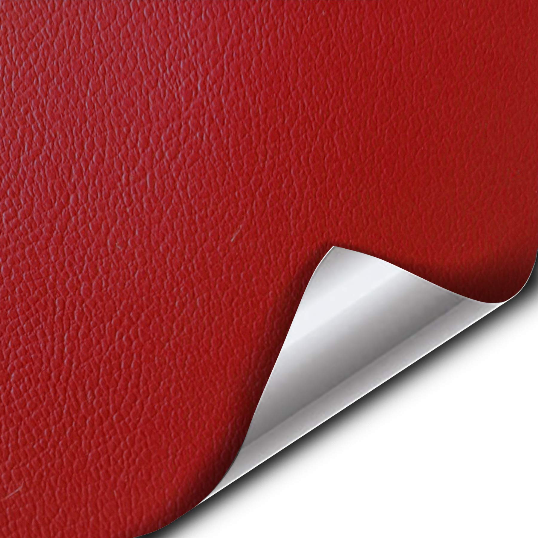 VViViD Red Weatherproof Faux Leather Finish Marine Vinyl Fabric (Red Marine, 5ft x 54")