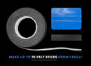 Black Felt for Squeegee Edge 1" x 25ft Bulk Roll - (MCF) [Pre-packed, faster shipping]-2