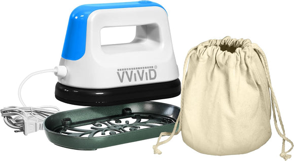 Compact Heat Press Machine for HTV Projects, DIY T-Shirts, Clothes, Portable, Lightweight (MCF)