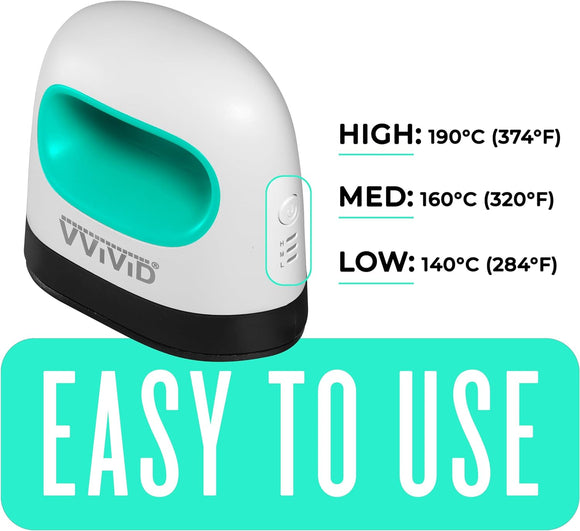 Ultra Compact Mini Heat Press Machine (4.17” x 2.44”) for HTV, T-Shirts, Clothes, Portable, Lightweight (MCF)